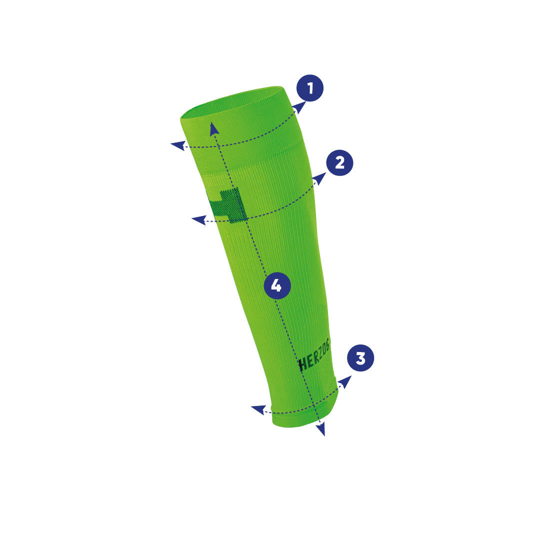groene compressietube met 4 meetpunten